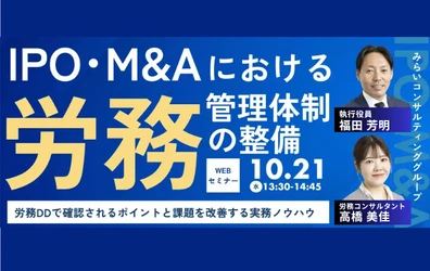 IPO・M&Aにおける労務管理体制の整備