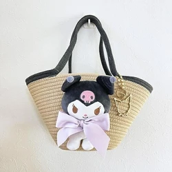サンリオキャラクターのぬいぐるみ付カゴバッグ。いやしのキャラクターが存在感抜群のバッグです。
