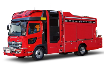 モリタオリジナルキャビン「Intelligent Attacker」を採用した救助工作車