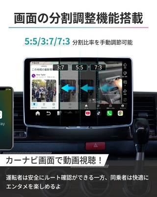 2画面分割機能搭載