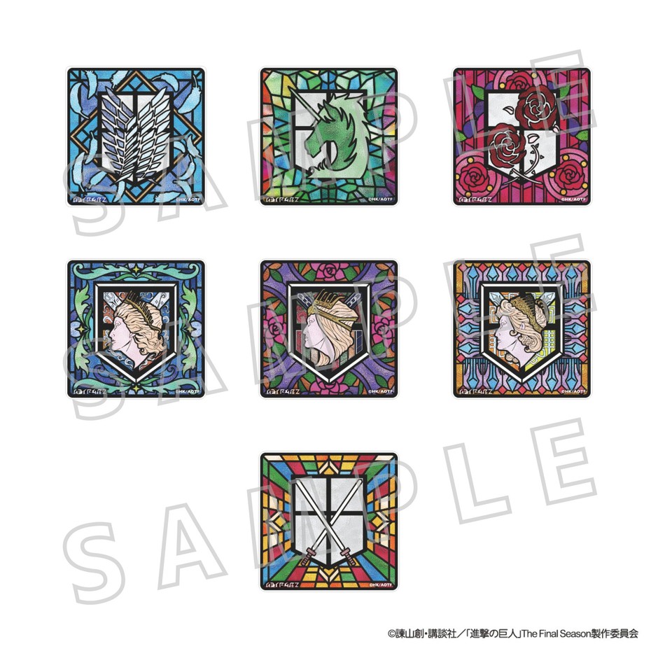 ▲ステンドグラス風コースター 全7種/ランダム　各990円（税込） コンプリート版　6,930円（税込）