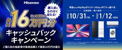最大16万円がもらえるキャッシュバックキャンペーン