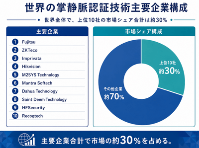 上記のグラフ/データは、YHResearchのレポート「グローバル掌静脈認証技術のトップ会社の市場シェアおよびランキング 2026」から引用したものであり、ランキングは2025年のデータに基づいています。最新の数値については、弊社による最新の調査データをご参照ください。