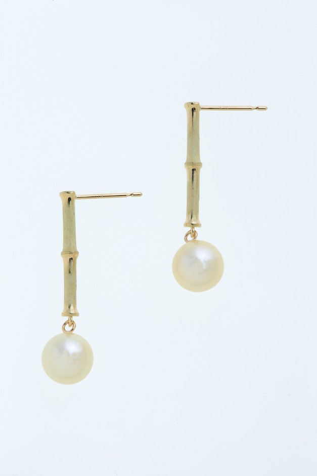 KAGUYA bamboo “Single” gold ピアス