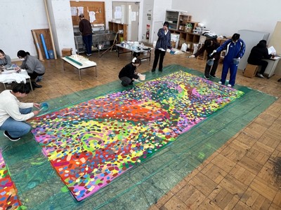 壁画の全体像が姿を現しました（芸術学部・五十嵐英之研究室提供）