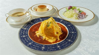 ▲ 海の舎が提供するメニュー「七五三特別プラン お子様用ドレス・ド・オムライスセット」