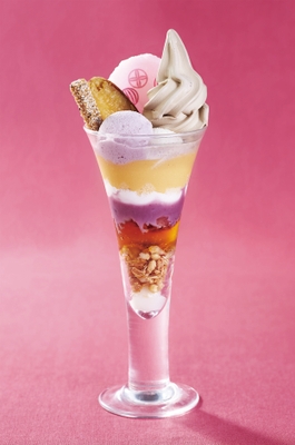 「安納芋と紅芋のほうじ茶パフェ」 1,200円（税込1,320円）