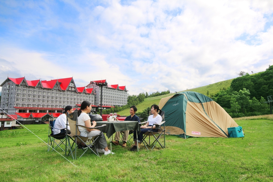 ホテル目の前でお手軽キャンプ