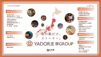 女将塾、全国27宿の新グループブランド「YADORIE」を10月1日始動　～統一しないことを、統一する旅館再生へ。全27宿・27泊が当たる誕生記念キャンペーンも開催～