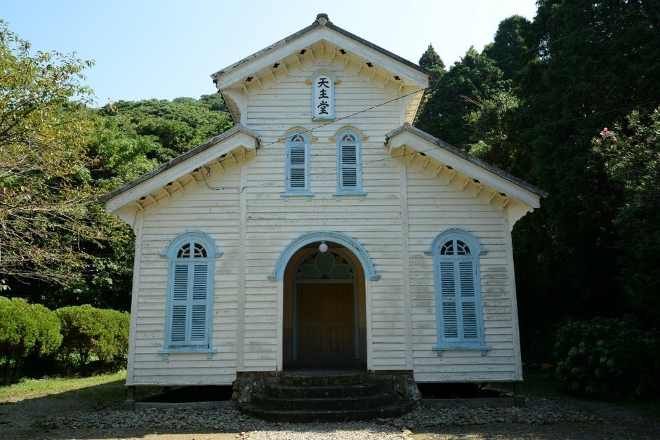 世界遺産・五島列島 教会群の一つ、奈留島の江上教会(提供:池田健二氏)