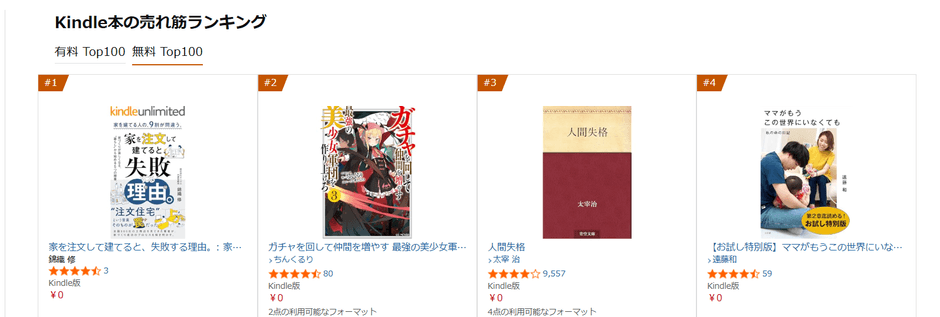 Kindle本 1位（無料キャンペーン期間中）