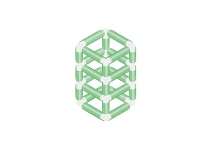 3次元的構造の太陽光発電方式のブロックを高さ方向に拡張するイメージ図