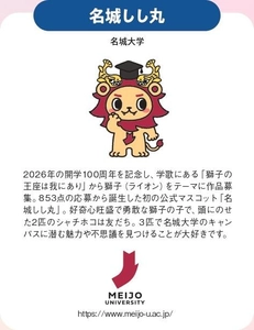 【名城大学】マスコットキャラクター「名城しし丸」が「NIKKEI 企業キャラクター総選挙 2026」に出場