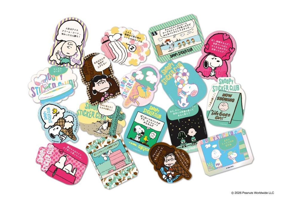 SNOOPY STICKER CLUBオリジナルデザインステッカー(一部)