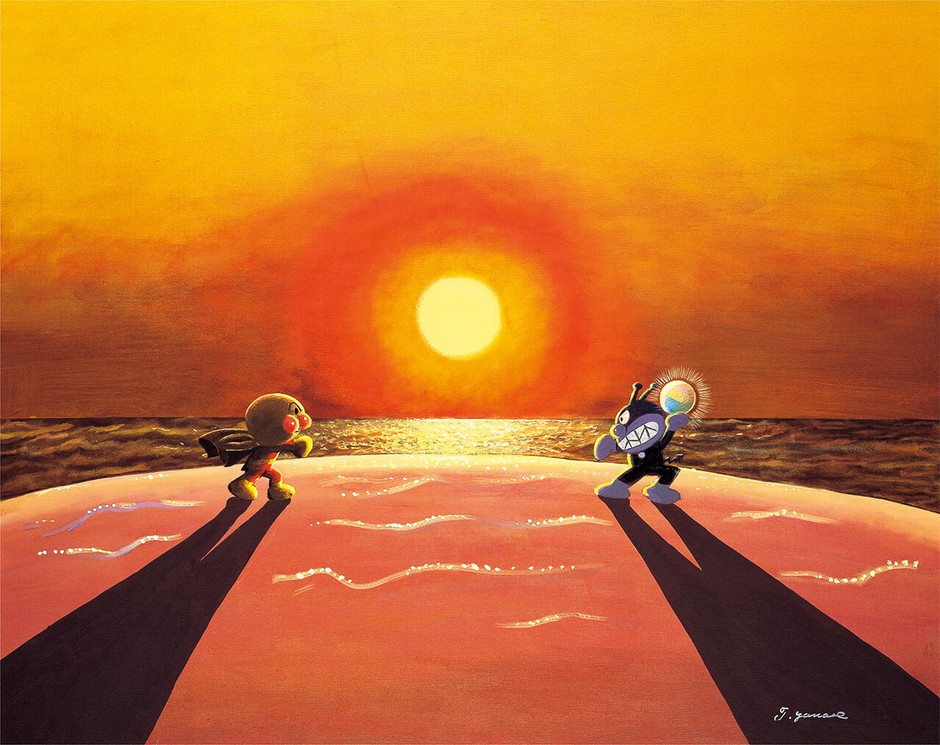 「夕陽の決闘」1998年 (C)やなせたかし　(公財)やなせたかし記念アンパンマンミュージアム振興財団蔵
