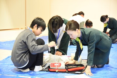AEDを使用した救命救急体験