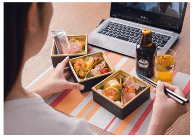食事手配した参加イメージ (画像提供:株式会社マックスパート(https://maxpart.net/online-party/)