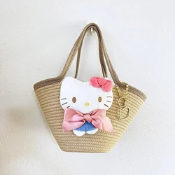 サンリオキャラクターのぬいぐるみ付カゴバッグ。いやしのキャラクターが存在感抜群のバッグです。