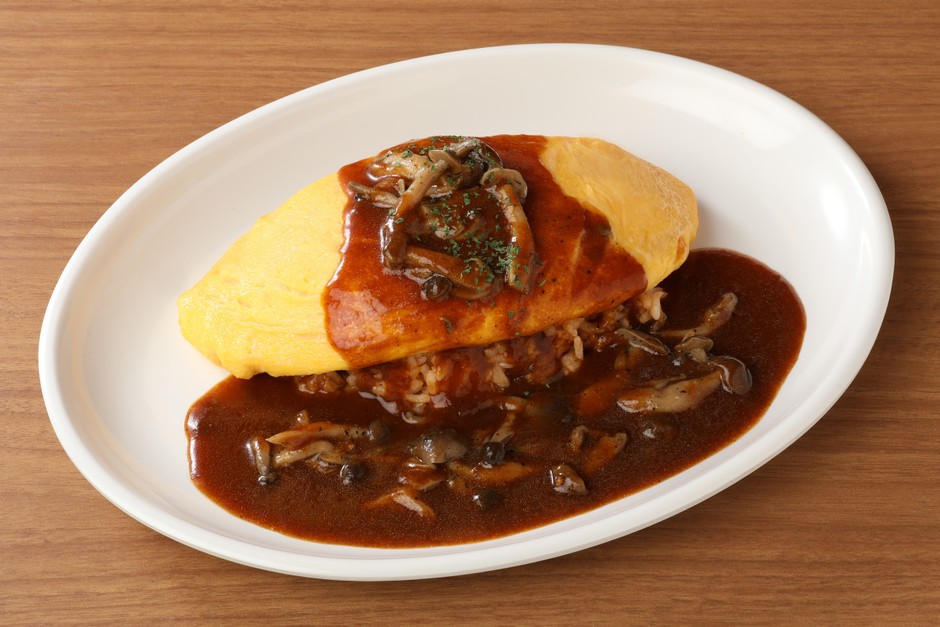 きのこオムライス(Rサイズ930円、Mサイズ1,030円)