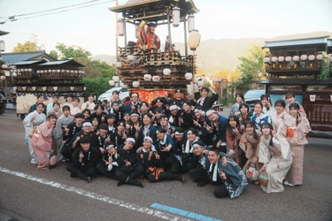  【名城大学】連携協定を結ぶ富山県南砺市の「城端曳山祭」に今年もボランティア協議会の学生ら総勢60人が参加
