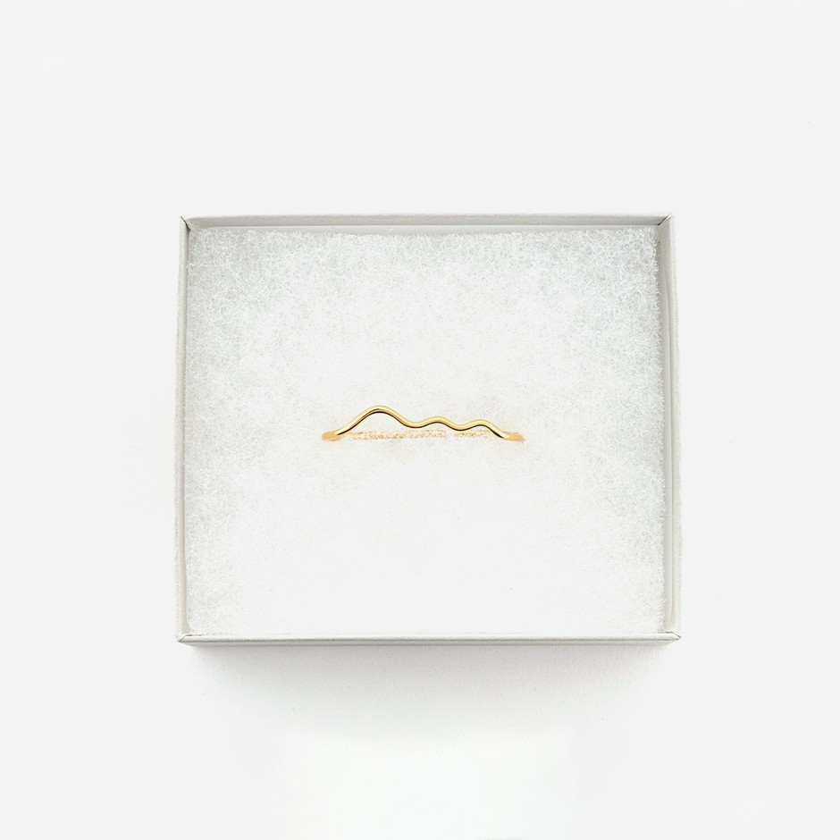 NUWL GLOSS WAVE 2FINGER RING 4