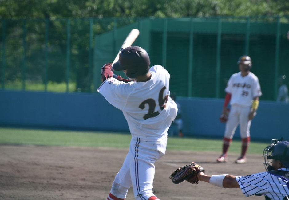 勝ち越しの2点タイムリー二塁打を放った永田選手
