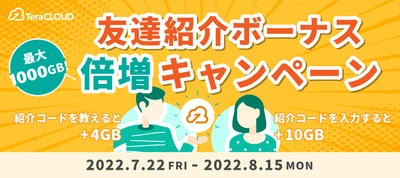 【最大1TBゲット😲】夏の「紹介ボーナス倍増キャンペーン」開催中❗️🌞