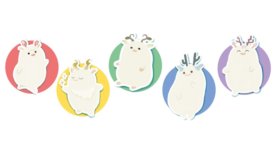 白くて可愛いモチモチの生き物“ヒビ”