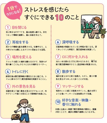 1分でラクになる！ ストレスを感じたらすぐにできる10のこと