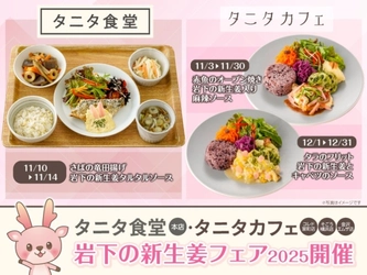タニタ食堂本店（東京都豊島区）とタニタカフェ（コレド室町店・そごう横浜店・金沢エムザ店）で「岩下の新生姜フェア」を開催［期間：食堂11/10～14、カフェ11/3～12/31］