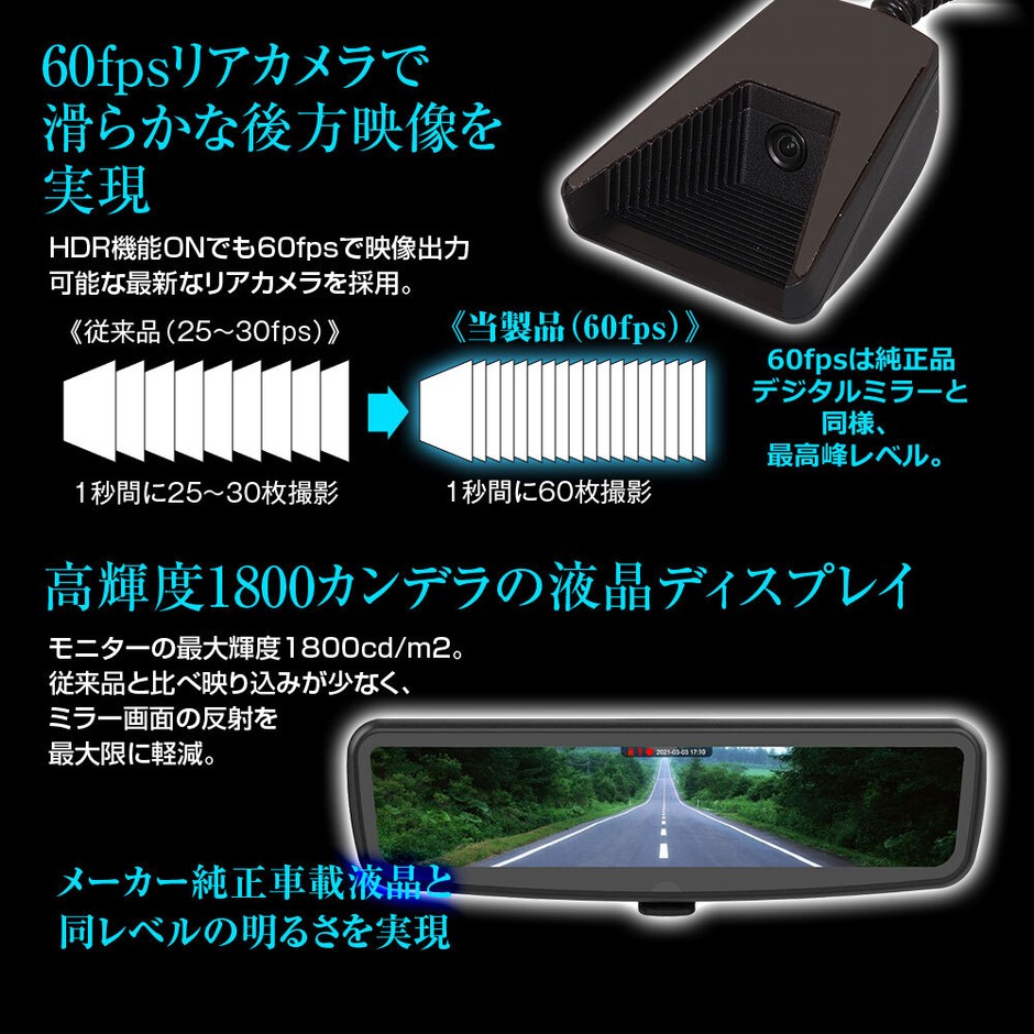 60fpsの最新リアカメラ