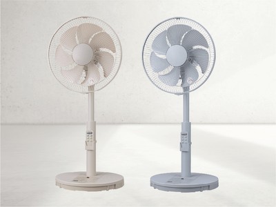 ガードに触れると運転を自動停止する「タッチストップ DCリビング扇風機」