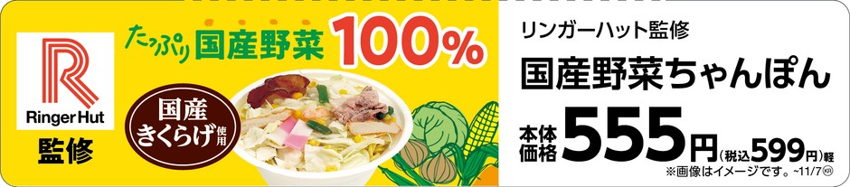 国産野菜ちゃんぽん 販促画像