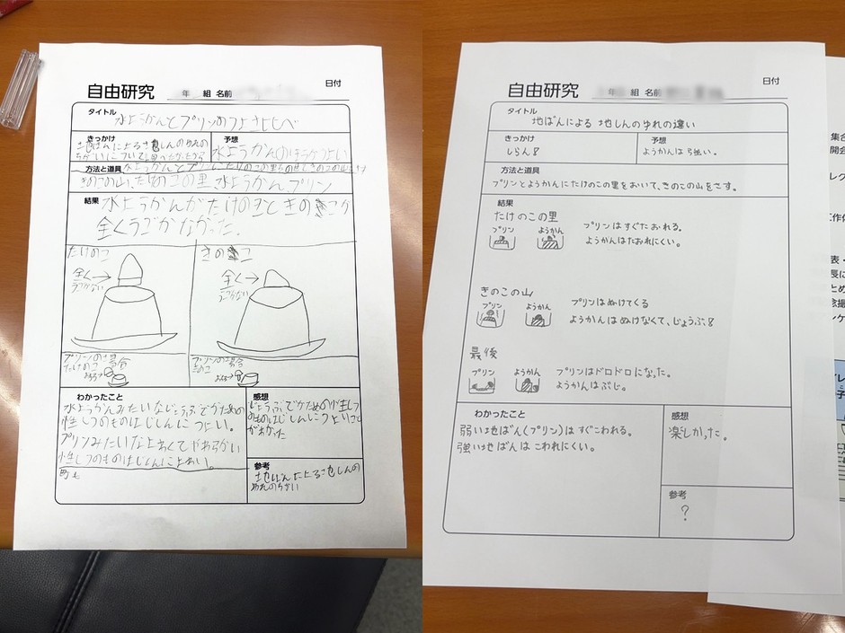 子どもたちが書いた研究レポート