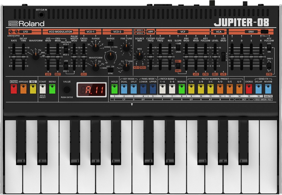 『JUPITER-08』　付属キーボード・ユニット「K-25m」 装着時