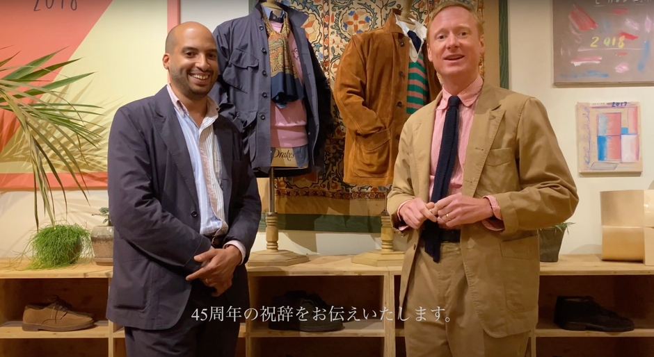 Drake’s Head of Sales Chris Gumbs氏 Drake’s Creative Director Michael Hill氏