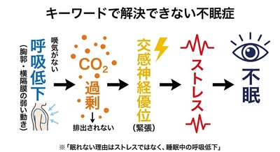 キーワード検索で「不眠症の解決法が見つからない理由」
──医学が見落としてきた「睡眠中の呼吸低下→ストレス」という構造的盲点