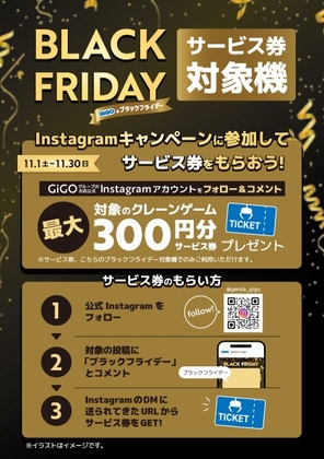 ▲サービス券がつかえる対象機の目印POP