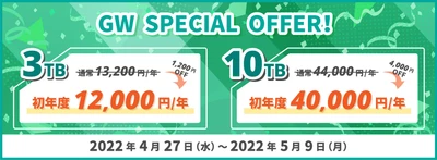 【最大4,000円OFF】GW特別セールは5月9日まで❗️連休中にデータ整理を済ませちゃおう👏