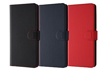 耐衝撃 手帳型レザーケース シンプル マグネット