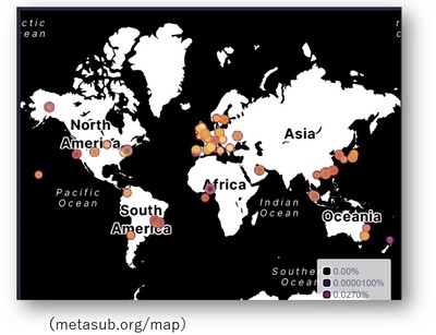 世界都市の微生物マップ