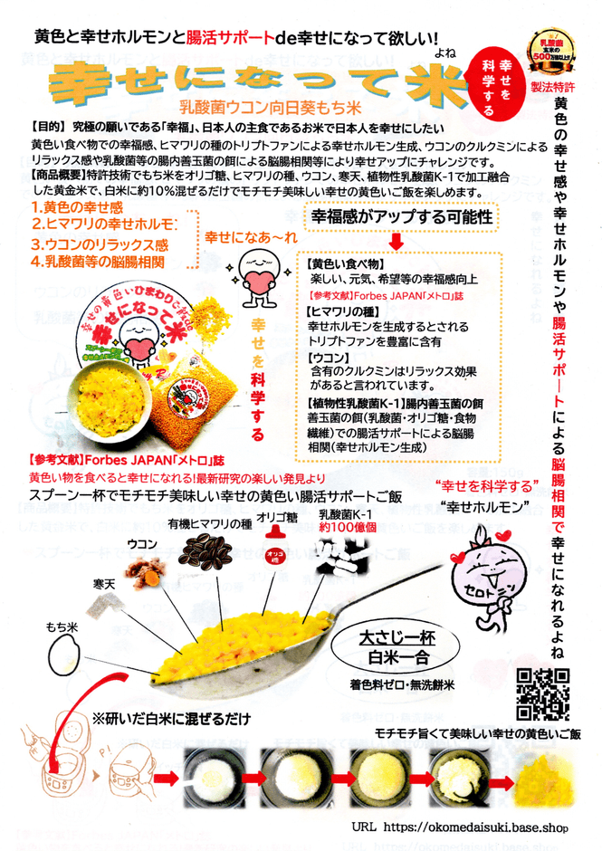 幸せになって米の説明書