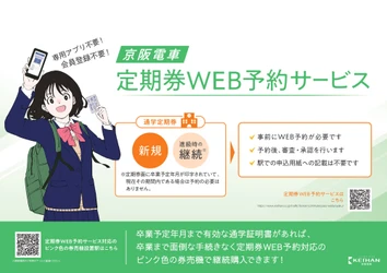 「定期券ＷＥＢ予約サービス」を3月18日（水）から開始します