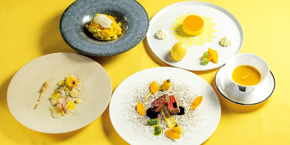 ▲のじまスコーラ2階 リストランテ・スコーラ「夏の特別コース ~girasole~」