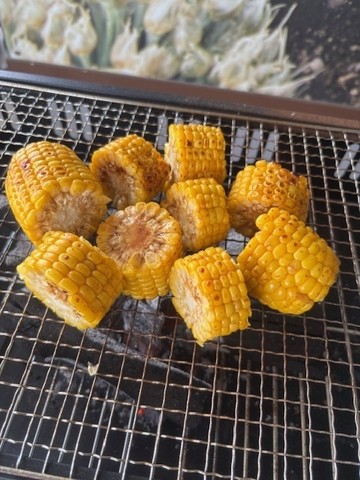 焼きとうもろこしも