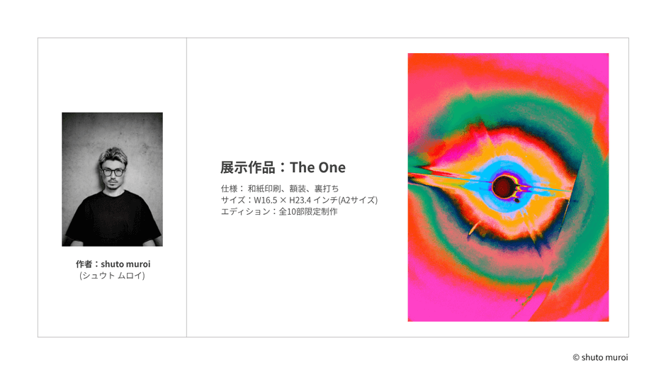 展示作品と作者近影