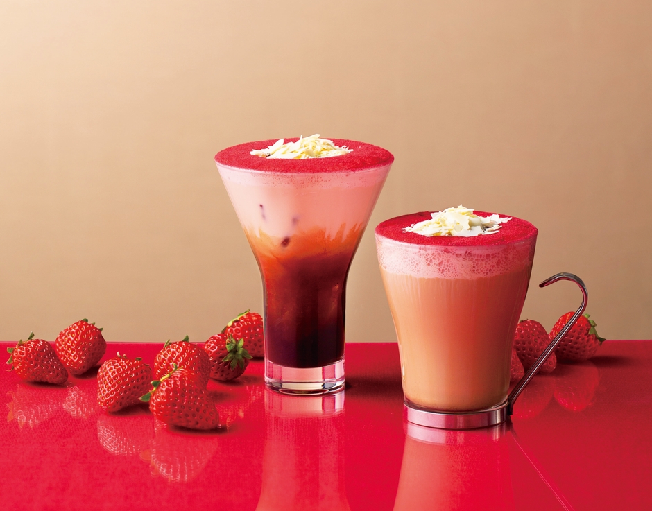 ドルチェプレッソ ストロベリー&ホワイトチョコレート(アイス/ホット)630円(+税)