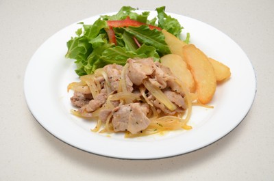 「豚肉のレモンペッパーソテー」