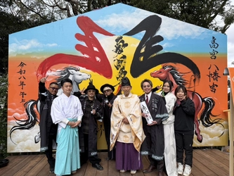 高宮八幡宮にて九州最大級の『手描き』大絵馬奉納アート
