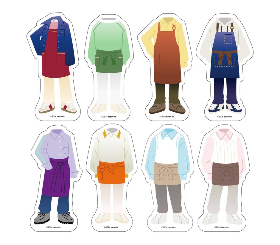 QuizKnock10周年 衣装ステッカー コラボカフェVer.(全8種)　各800円(税込)